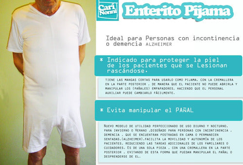 Adult Diaper Protector Pajamas for Alzheimer's Patients - New! 2
