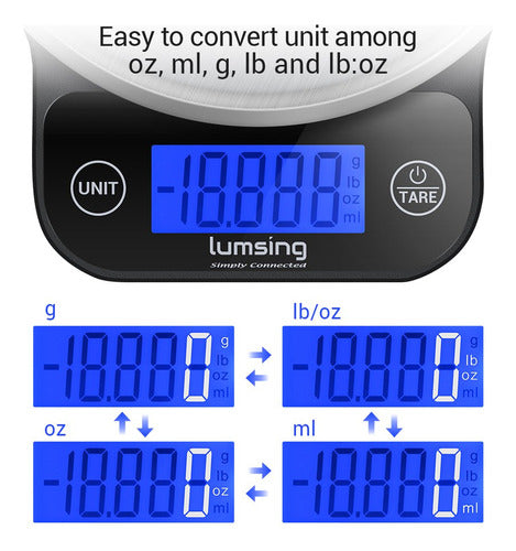 Lumsing Digital Kitchen Scale, Multifunction Food Scale 1