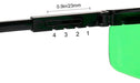 MakerParts Laser Safety Glasses Green Anti-Scratch Adjustable Temples 2