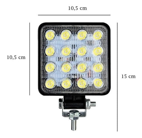Kit of 6 Square 16 Led Lights for Agricultural Machinery 1