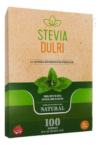 Stevia Dulri Powdered X 100 Sachets X 3 Boxes (Natural) 0