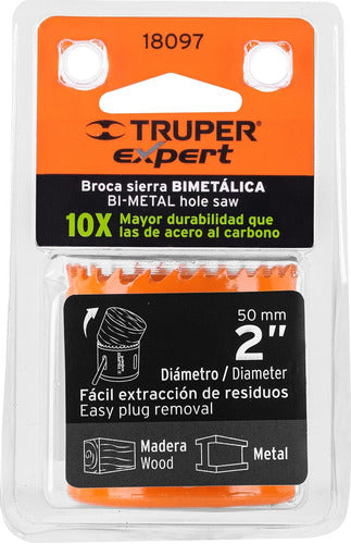 Truper Sierra Copa Bimetal Corte Metal Acero Hss 51mm M-3 1