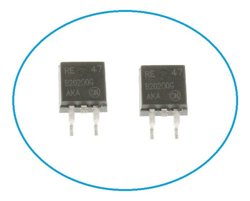 ON Semiconductor Set X 2 MBRB20200CTG B20200G Reemp MBRB10200CT MBRB10150CT 0