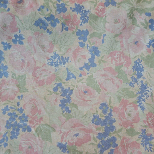 Cotton Satin Floral Print Fabric for Curtains Upholstery By the Yard 0