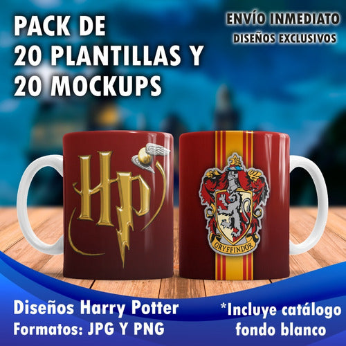 OMISTORE 20 Harry Potter Sublimation Templates + 20 Mug Mockups 0