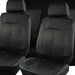 IX46 Universal Eco Leather Seat Covers Black with Gray Detail 1