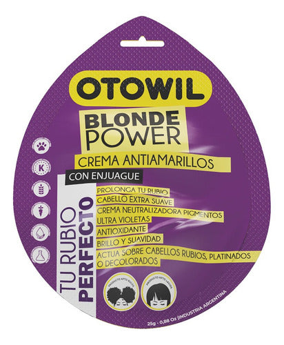 Blonde Power Otowil Rubio Perfecto Anti Amarillo Pomo X120gr 1