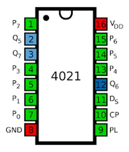 Integrado Cd4021 Dip Cd4021b Cd4021be Shift Register Nubbeo 1