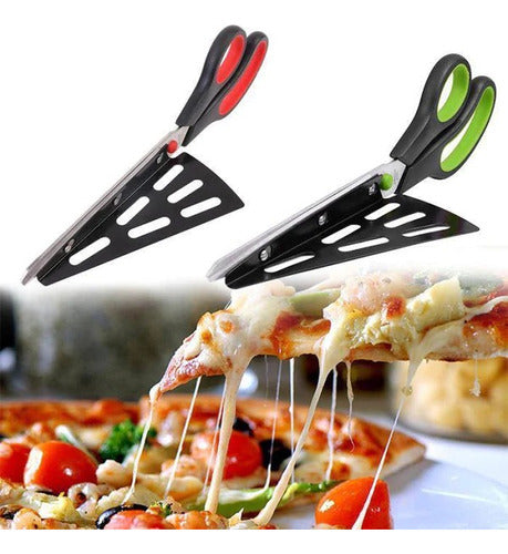 Home Love Set of 3 Kitchen Scissors with Spatula for Cutting Pizza and Cakes - Stainless Steel 4