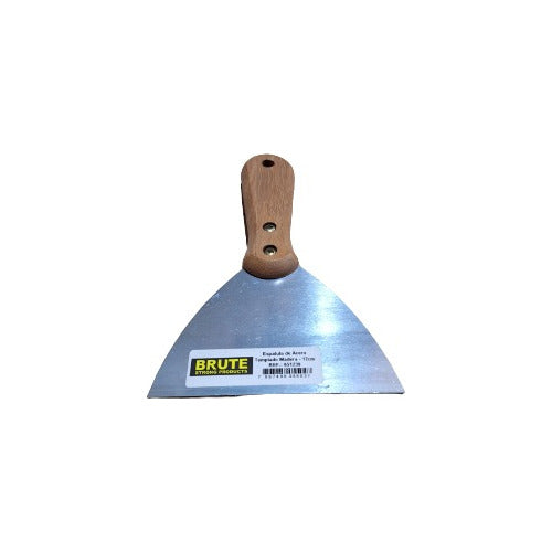 Maxmetal 4cm Wood Handle Tempered Steel Spatula 1