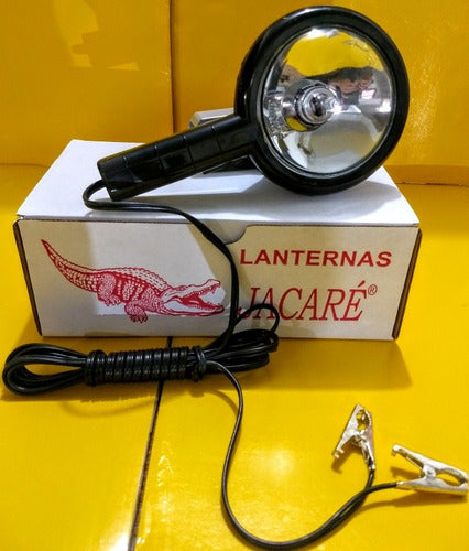 Kit Caça E Pesca Farolete Jacaré 12v + Facão Bianchi Inox 16 6