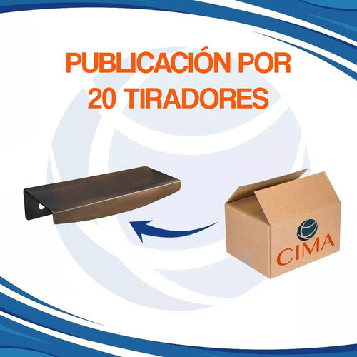 Cima Tirador Curvo Mueble 10 Cm Radem Acero Bronce Viejo X 20 Uni 7