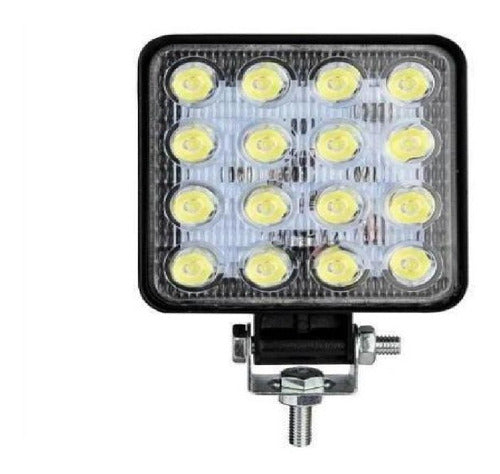 Faro Aux Led Cuadrado 16 Led 48 Watts Envio Gratis 0