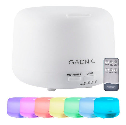 GADNIC Ultrasonic Humidifier Aromatizer 300ml with LED Lights + 2 Premium Essences 125ml 1