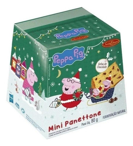 Kit C/ 4 Mini Panettone Peppa Pig Gotas De Chocolate Sta. 1