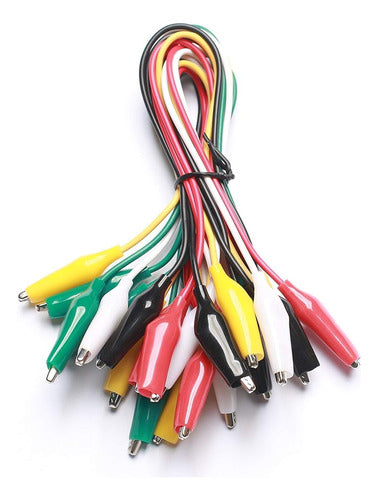 N.A. Multicolor Test Lead Wire Set with Alligator Clips - 10 Pieces 1