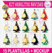 Imprimi Kits Plantillas Para Sublimar Arbolitos De Madera Navidad Mockup 1