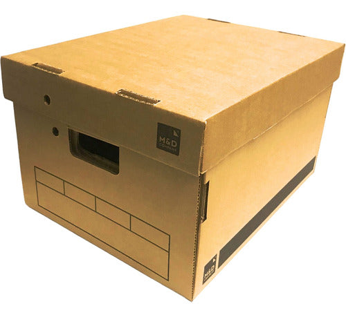 M&D Archive Box 406 with Reinforced Lid 42x32x25 X5 Units 0