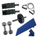 Functional Fitness Training Kit - Mat + 3kg Ankle Weights + 2x 3kg Dumbbells + Band + Ab Roller 0