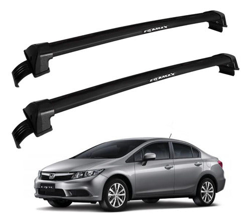 Barras De Techo Eqmax New Wave Honda Civic 2012-2016 Negro 0