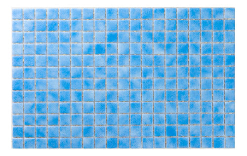 Spanish Premium Pool Glass Mosaic Tiles - Misty Blue 0