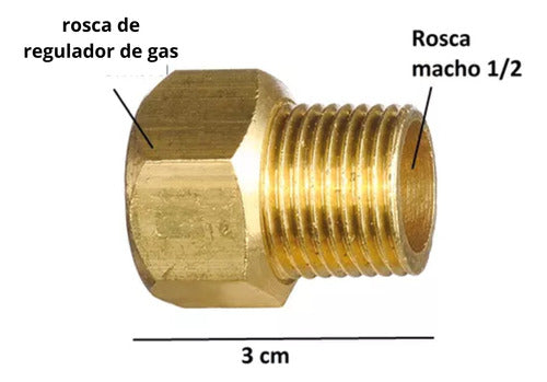 VML 1/2-Inch Brass Nut Coupling for Regulator 1