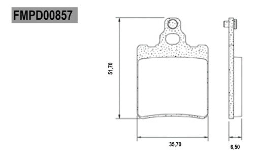 Fras-le Pastilla De Freno FA337 KTM 60 65 SX Tras. Spot Moto 4