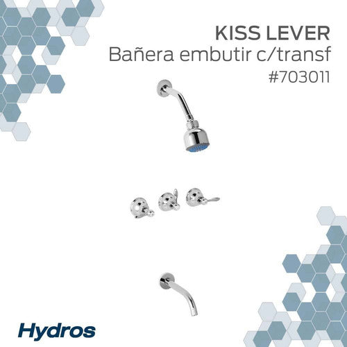 Grifería Ducha Embutir Hydros Kiss C /transferencia Cerámico 1