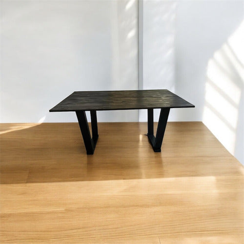 Rustico Design Black Wooden Living Room Table 5