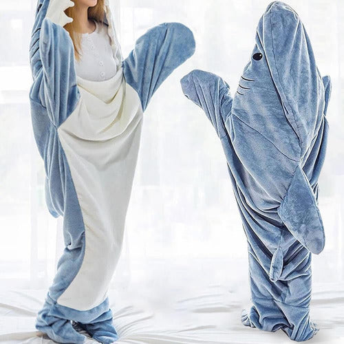 Manta Wearable Shark Suave Y Cálida Para Dormir, Talla Única 3