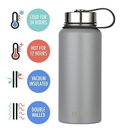 MIRA 40 Oz Stainless Steel Vacuum Insulated Water Bottle - Gray 5