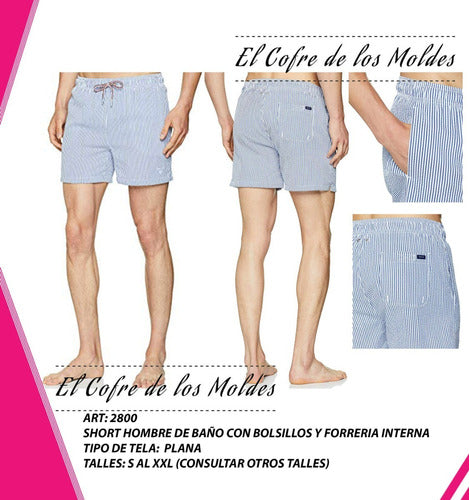 El Cofre de los Moldes Digital Short Men Pattern Pack 5 Sizes 0