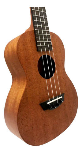 LARKYUQI Concert Ukulele - Wood Colors + Case 2