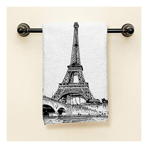 Hgod Designs Toallas De Mano De La Torre Eiffel, Diseño De A 1