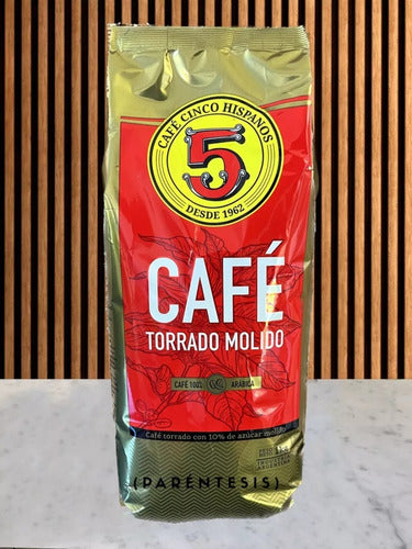 Café 5 Hispanos De Filtro Molido Torrado Pack 2 Kg 3