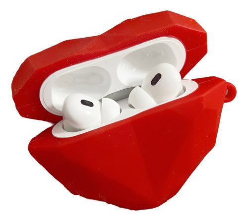 Generic 3D Heart Anti-Shock Case for AirPods Pro and Similar Models 2