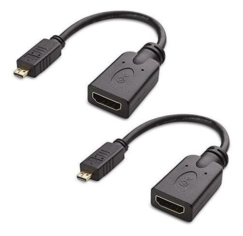 El Cable Importa 2 Paquetes De Adaptador De Micro Hdmi A Hdm 0