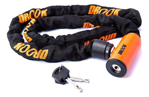 Drook Enduro 120cm Covered Chain with Lock 10mm 0