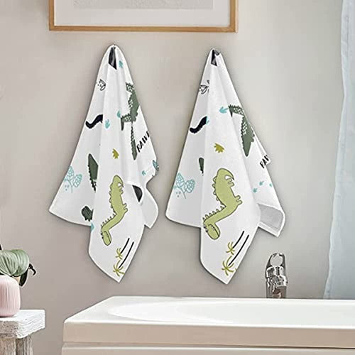 Giwawa Cute Dinosaur Hand Towel Set of 2 4