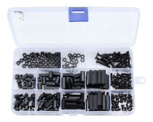 260pcs Negro Nylon M3 M-f Hex Distanciadores Tornillo Tuerca 0