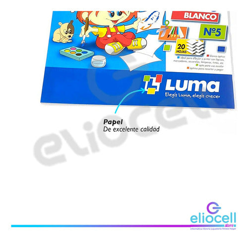 Luma Block De Dibujo Blanco N° 5 Pack X 10 6