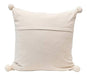 Creative Co-op Cotton Tufted Poms, Cream Color Pillow 2