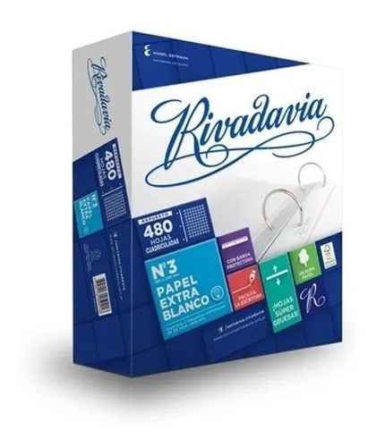 Rivadavia School Replacement Nº3 Quadrille 480 Sheets with Band 4