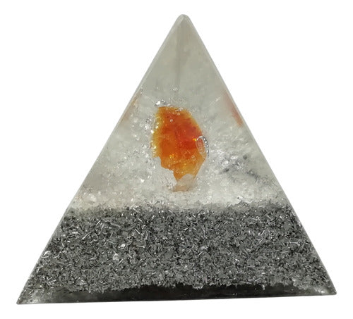 Orgonite Tetrahedral Pyramid with Citrine Crystal 0