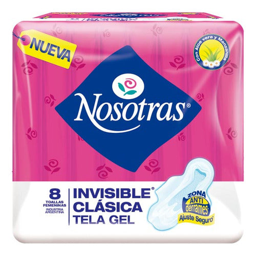 Nosotras Feminine Pads Invisible 8-Pack 0