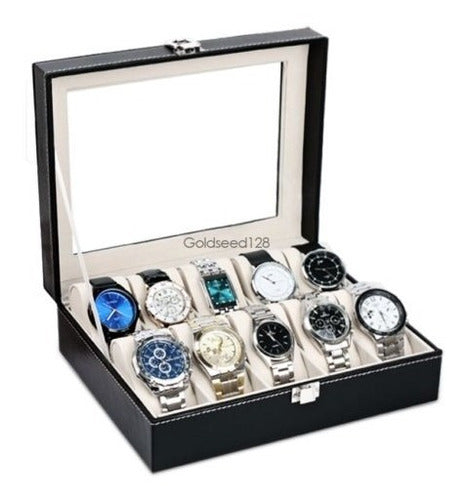 Elegant Leather Watch Display Box 2