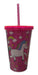 Generic Double Wall Cup with Straw - Unicorn Flamingo - 400 ml 0