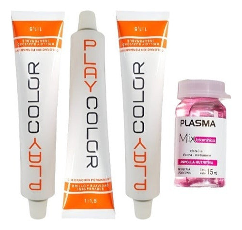 Plasma Playcolor Hair Dye 3 Units + 1 Triaminico Ampoule 0