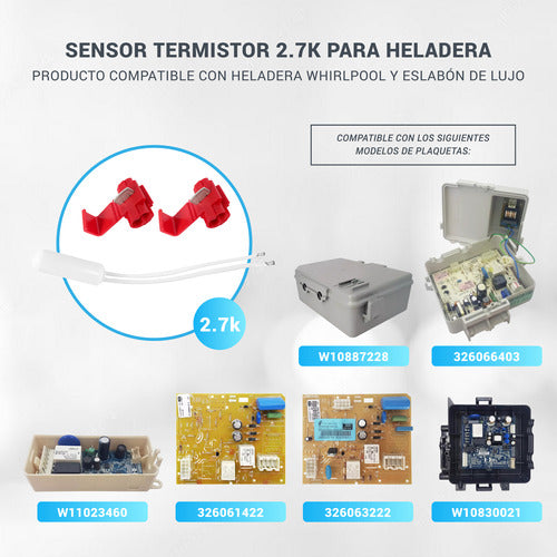 CP Sensor Compatible With Whirlpool Refrigerator 2.7k Cp 1