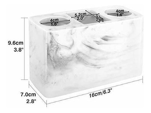 Luxspire - Resin Toothbrush Holder, 3 Slots 4